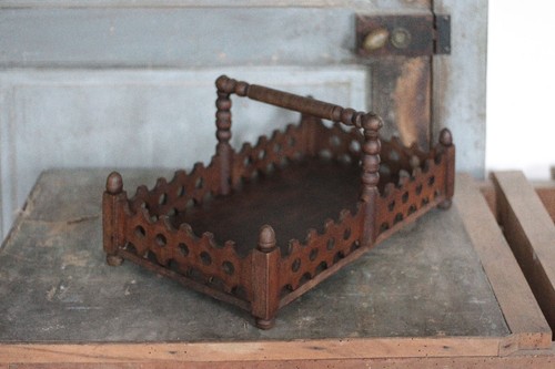Panier bois vintage coupe à - panier,