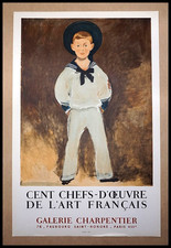 E. MANET : Exposition Galerie Charpentier, affiche lithographie originale 1957