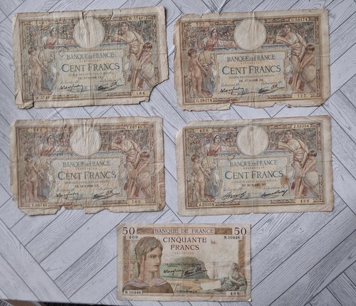 Lot billets anciens banque - billets,