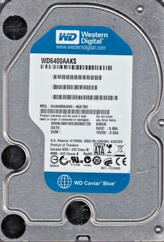Disque dur 640 sata western - 640,