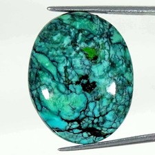 19.00Cts Naturel Tibétain Turquoise Ovale Cabochon Perdre Pierre Précieuse