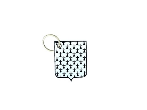 Porte cle cles clef brode