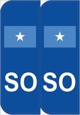 2 Alors Somalie Euro Plaque Immatriculation Autocollant Vinyle stika.co