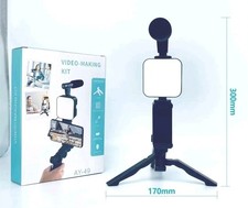 Kit Vlogging Smartphone Avec Lampe LED, Microphone Et Trépied