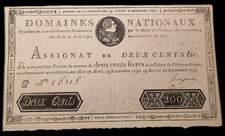 Assignat De 200 Livres Faux