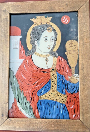 Tableau fixé sous verre fin