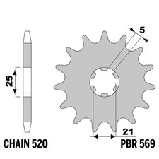 YAMAHA XT 240 - pignon avant