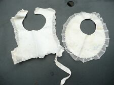 2 bavoirs ancien en coton