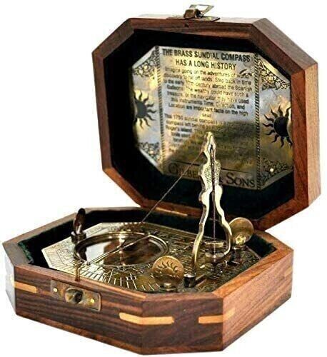 Pendule cadran solaire vintage