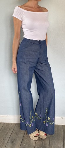 Incroyable jeans brodé hippie