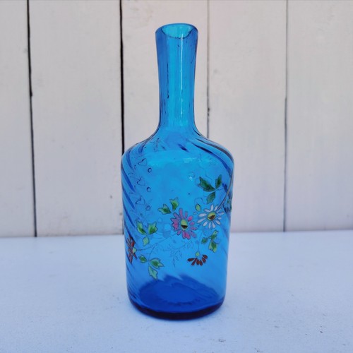 Ancienne carafe verre - , bleu