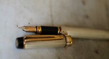 STYLO PLUME WATERMAN MAN 100 ARGENT MASSIF 925 GRODRONS- PLUME EN OR MASSIF 18 K