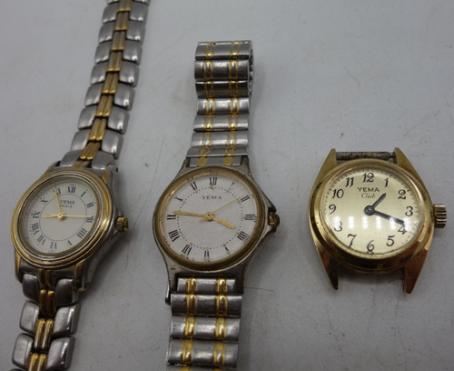 Lot montres yema vintage - lot,