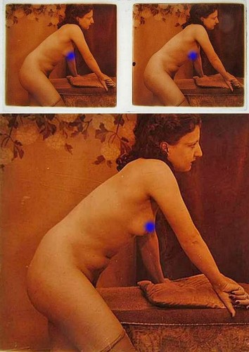 Photo stereo sur verre nu - photo,