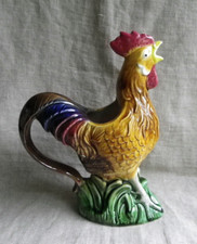 ANCIEN PICHET COQ EN BARBOTINE  - H : 26,5 cm