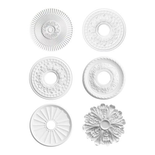 Rosace plafond ronde pu - de,