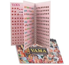 Livret Bindi multicolore pierre dorée et blanche Tika Tattoo Bindi Book - 376...