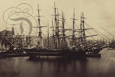 PLAQUE ALU REPRODUISANT PHOTO GUSTAVE LE GRAY BATEAU SETE 1854 VOILIER