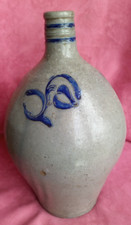 Belle ancienne jarre buire cruche à col étroit Enghalskrug en grès d'Alsace