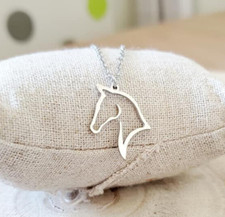 Collier cheval acier inoxydable argent cadeau femme et fille