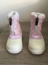 Jolies bottes après-ski rose et blanc fille, pointure 20/21