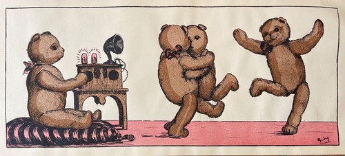 Pochoir ancien dans - un, format