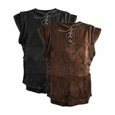 Gilet en cuir veste viking larp et costume de cosplay armure médiévale 1...