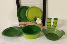 825⚜️ Micro Vap' Cuiseur Vapeur Micro-Onde Tupperware + 6 Petits Ramequins Vert