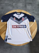 MAILLOT ANGLETERRE RUGBY À XIII DÉDICACÉ ÉQUIPE COUPE DU MONDE 2021 OXEN QUINZE