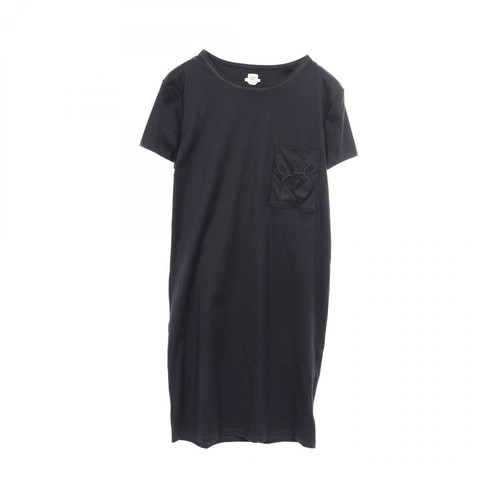 Robe hermes coton marine - robe,