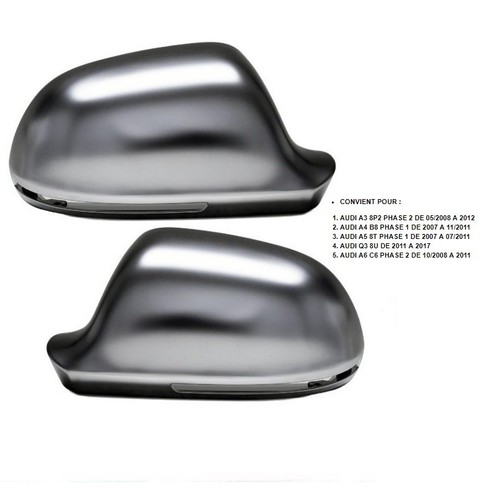 Coque rétroviseur gris - gris, alu