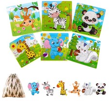 Puzzle en Bois pour Enfants Animaux Puzzle en Bois Montessori Jouet Éducatif ...