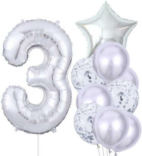 Ensemble ballons argent - de,