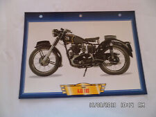 CARTE FICHE MOTO 1950 AJS 18S