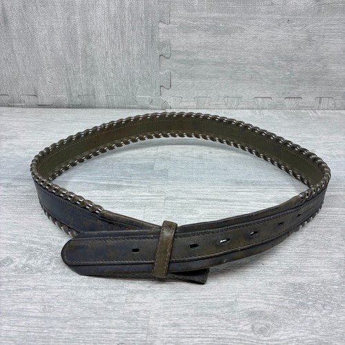 Circle western leather belt - circle,
