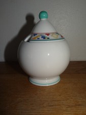 Joli Confiturier Couvert en Faïence de Villeroy et Boch Modèle Indian Look H 11