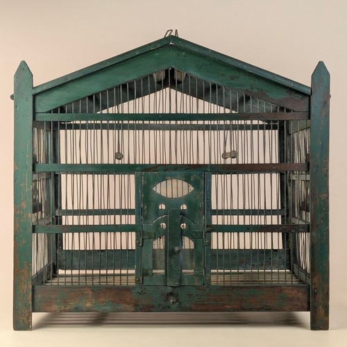 Cage oiseaux ancienne bois - cage,