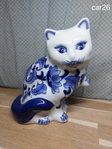 Figurine chat porcelaine - chat, en