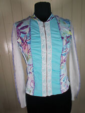 Gilet voile léger et resille stretch turquoise/blanc UN POINT C' EST TOUT 38 