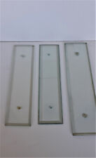 Lot 2 + 1 plaques de propreté en verre biseauté. Vintage.