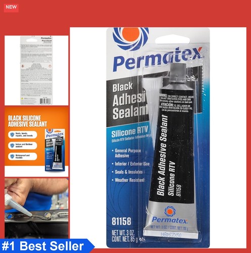 Black silicone adhesive - black,