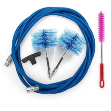 BARETTO - KIT Nettoyage Tubes Poêle Pellets 3/6 M + 2 Brosses FLEX 80 et 100 mm