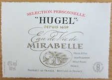 Etiquettes vin FRANCE HUGEL