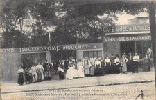 CPA 75 PARIS XXe JEUX DE BOULES BOULODROME MOUCHET 35,37 BOULEVARD MORTIER (cpa
