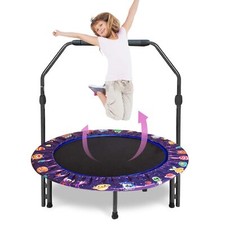 Trampoline Enfant Ø92cm Pliable Mini Avec Poignée Réglable & Rembourrage de S...