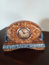 HORLOGE EN FAIENCE M.W. BELGE ART DECO