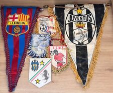 LOT FANIONS FOOT.  FC BARCELONE ; JUVENTUS DE TURIN ET DIVERS