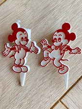 Lot de 2 Porte Bougie Gateau d'anniversaire Disney Mickey Enfant Vintage