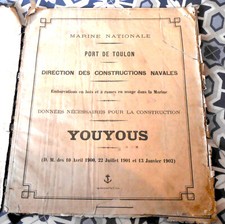 Youyous – Embarcations en bois et à rames en usage dans la Marine – Données ...