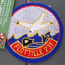 Patch Aéronavale Flottille 23 F 1970s ATLANTIC ORIGINAL feutrine Marine 1 clair